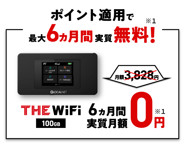 公式】THE WiFi | 今なら、実質月額2,835円！ 30日間お試し＆ 基本料金 