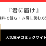 君に届けは無料で全巻読める？漫画ロウ/漫画バンク/漫画ごはん/漫画playの違法海賊版サイト利用のリスク解説！