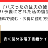 バズったのは夫の嘘 ~モラハラ妻にされた私の復讐記~をrawや無料で漫画を読む危険性!お得なサイトも調査