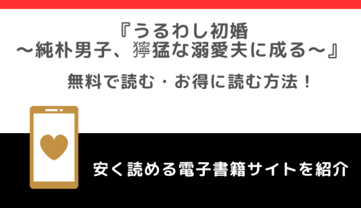 うるわし初婚～純朴男子、獰猛な溺愛夫に成る～をrawや無料で漫画を読む危険性！お得なサイトも調査