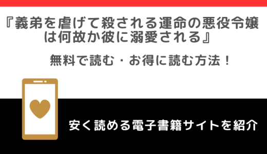 義弟を虐げて殺される運命の悪役令嬢は何故か彼に溺愛されるをrawや無料で漫画を読む危険性！お得なサイトを調査