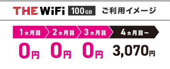 THEWiFi 100GB ご利用イメージ